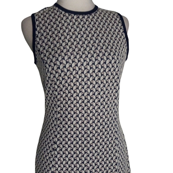 J. McLaughlin Sleeveless Geometric Print Knit Sheath Dress Size XS Career - Picture 2 of 7